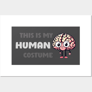 Brain halloween human costume design Posters and Art